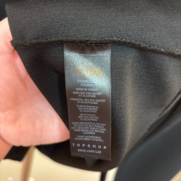 Topshop Like New Thick Mock Neck Ribbed Long sleeve Black Bodysuit Sz 12 - Picture 12 of 14